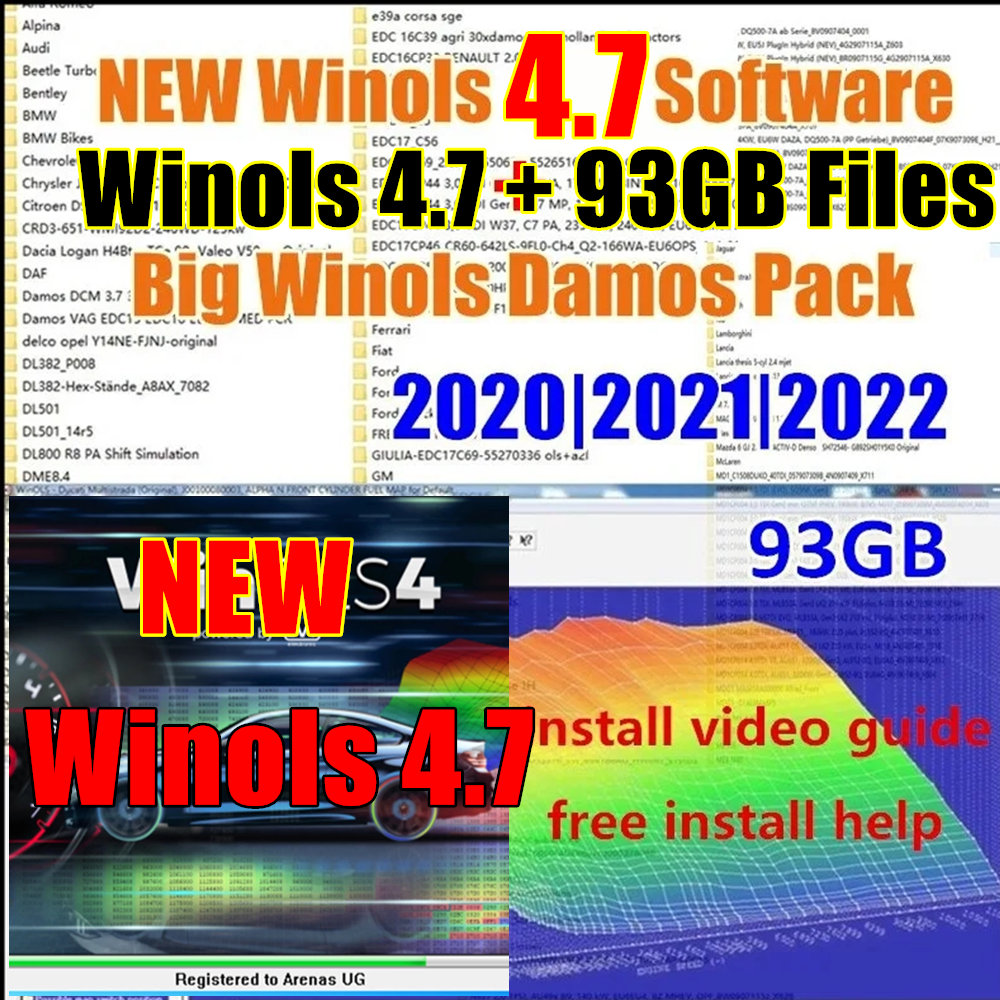 Auto Repair Shop Software - 2026 Newest Winols 4.7 Software +
