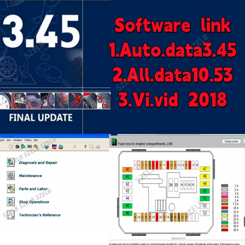 Auto Repair Shop Software - Newest Autodata 3.45+alldata 10.53+vivid 2018（hay nes