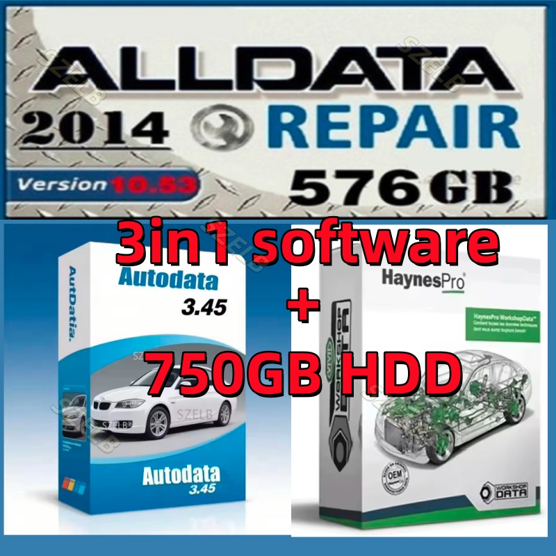 Auto Repair Shop Software - Newest offline Alldata10.53+Autodata 3.45+hay nes pro（