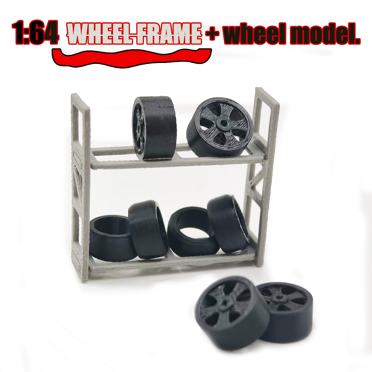 Garage Creeper Roller - 1:64 Scale Dollhouse Garage Miniature Tire