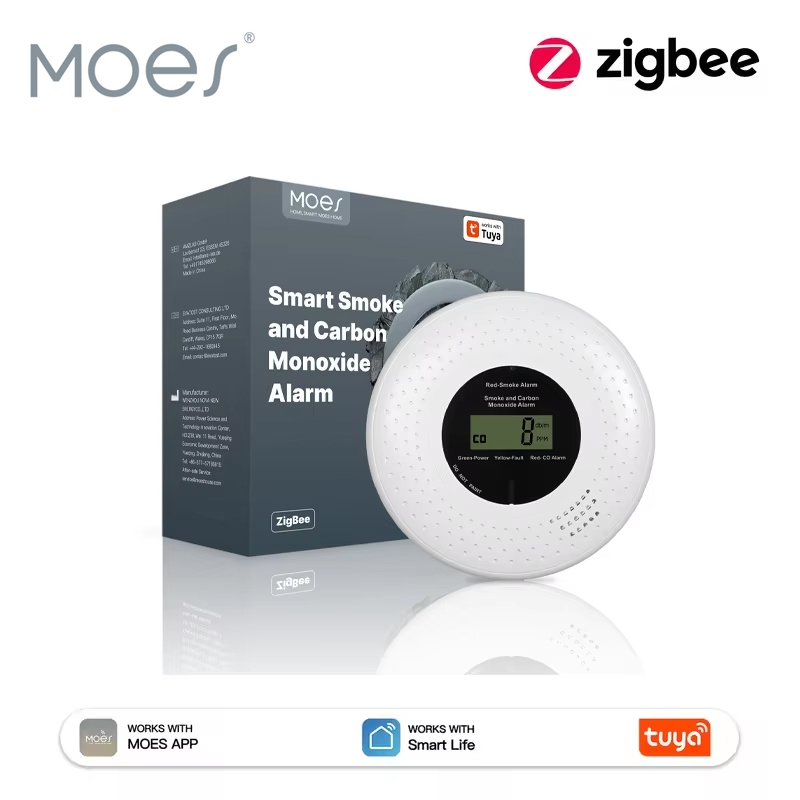 Smoke Leak Detector - MOES Tuya ZigBee Smoke and Carbon