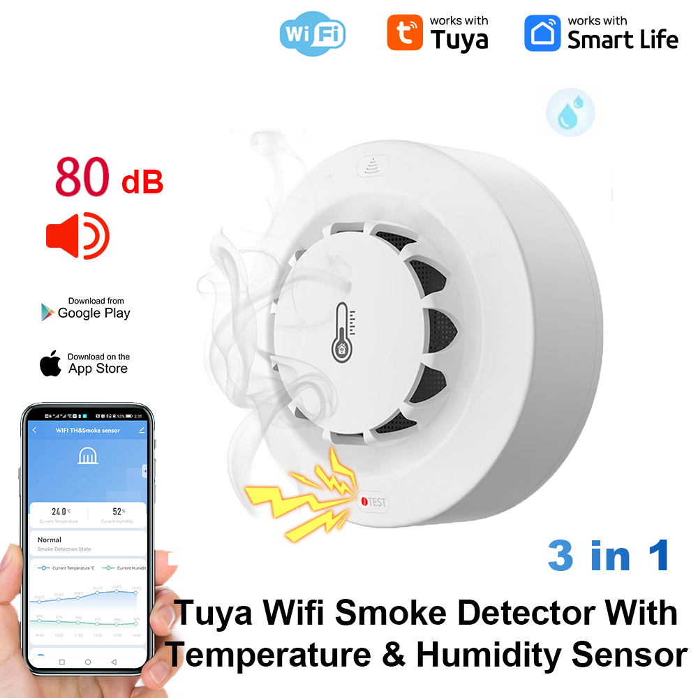 Tuya WiFi Temperature and Humi - Smoke Leak Detector review and price