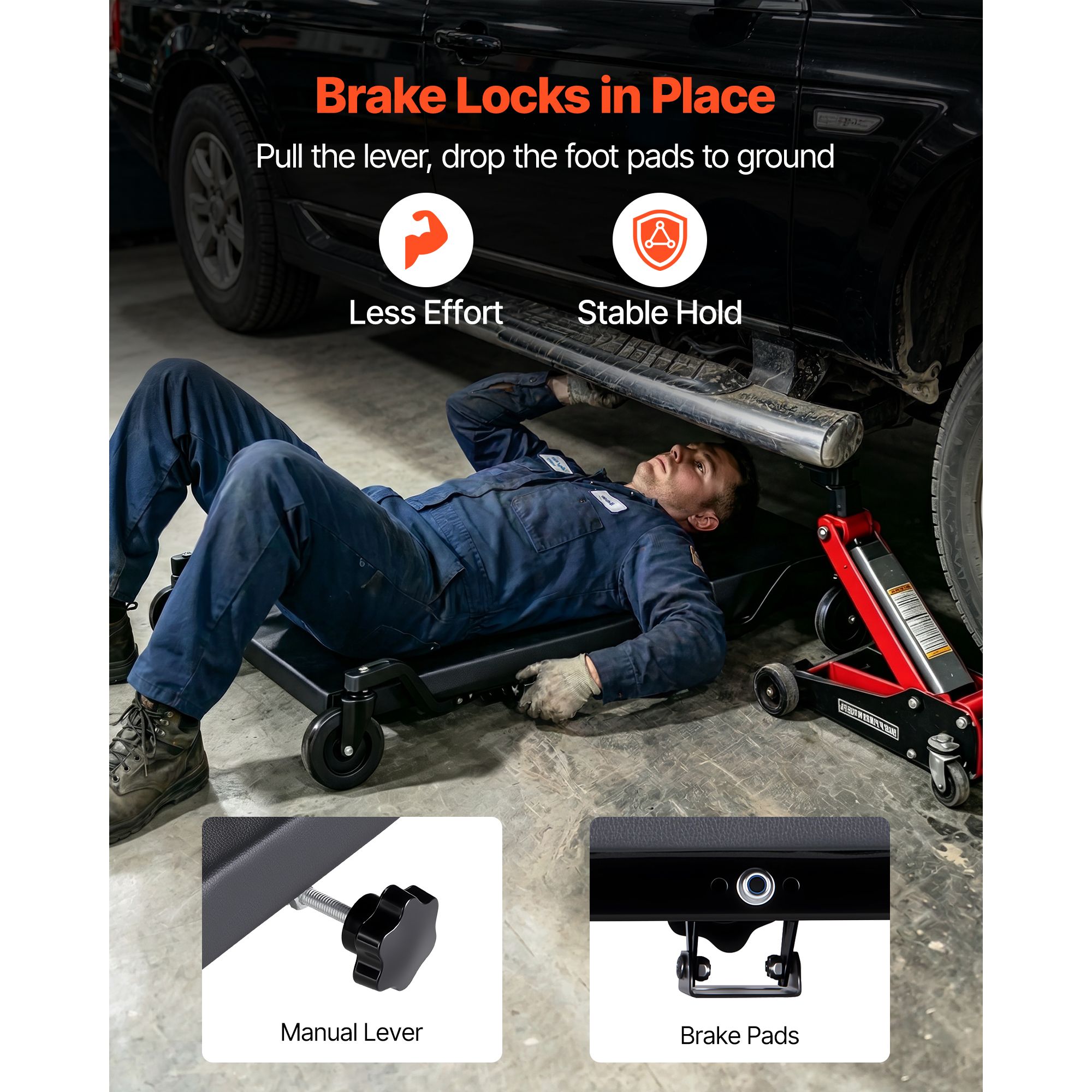 40 in Mechanic Creeper with 4  - Garage Creeper Roller review and price