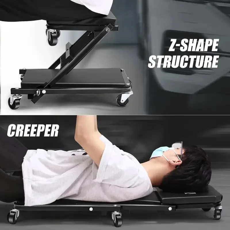 Folding Car Creeper Seat Work  - Garage Creeper Roller review and price