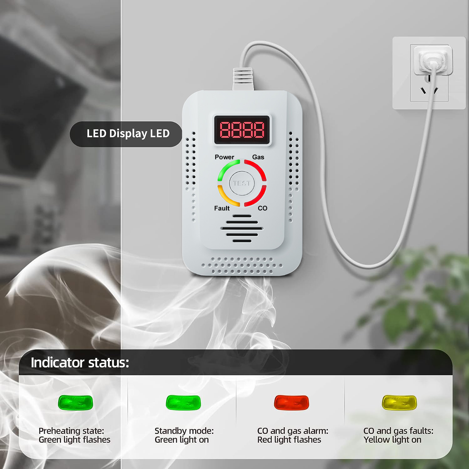Natural Gas Detector 2in1 And  - Smoke Leak Detector review and price