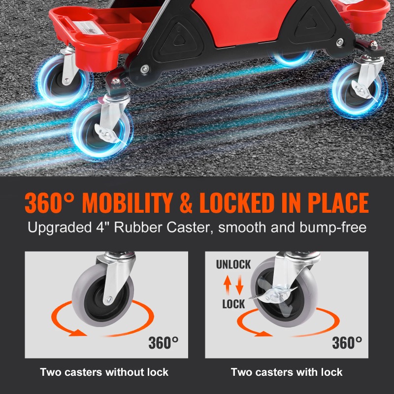Rolling Mechanic Seat 300 LBS  - Garage Creeper Roller review and price